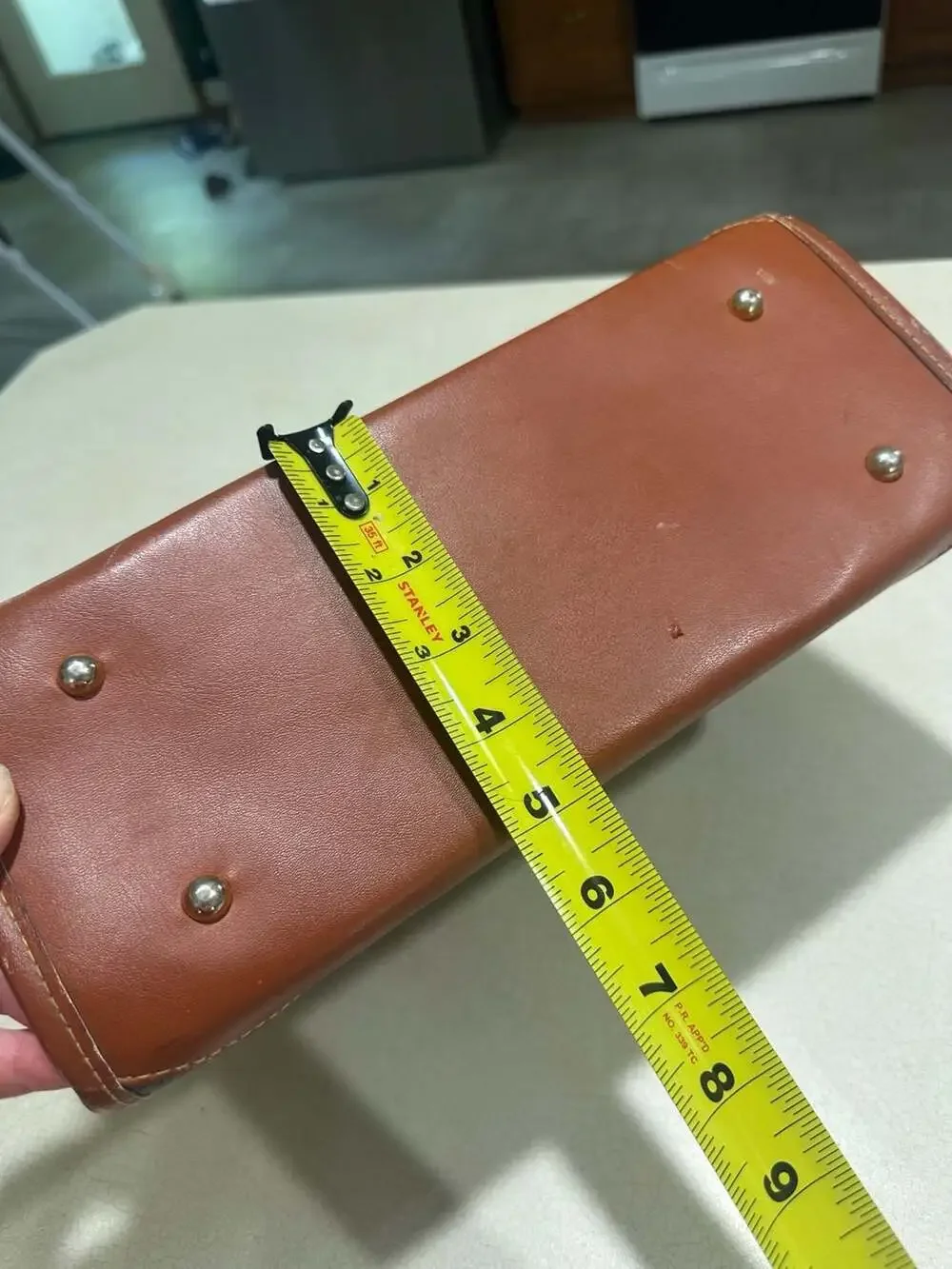 Vintage Dooney and Bourke Green and Brown Leather Purse/Handbag